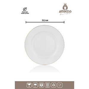 Hare 53 Parça Porselen Yemek Takimi - Gold