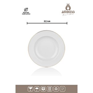 Hare 53 Parça Porselen Yemek Takimi - Gold