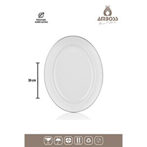 Hare 53 Parça Porselen Yemek Takimi - Gümüş