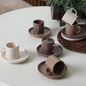 Brown Mix Kahve Takımı 12 Parça 6 Kişilik 950-958-977