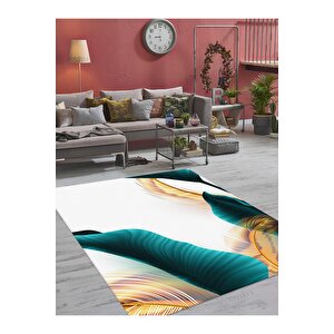 Dijital Baskılı Yıkanabilir Kaymaz Taban Salon Ve Oturma Odası Halısı 6004h 60x100 cm