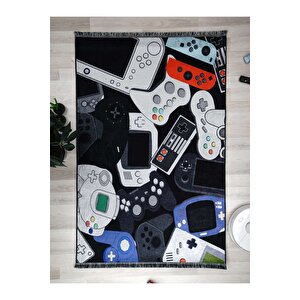 Gamer Halısı Yıkanabilir Kaymaz Taban Çocuk Odası 6715c 80x350 cm