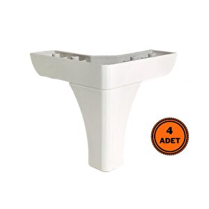 4 Adet Bella Ayak Mobilya Koltuk Çekyat Ayağı 14 Cm Aytaşı-krem