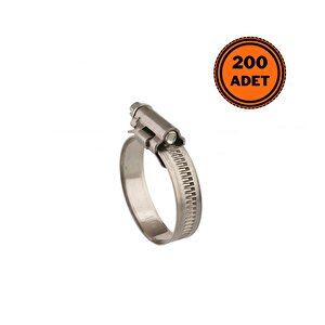 200 Adet W2 Hortum Kelepçesi 20-32 Mm 430 Paslanmaz