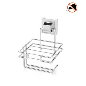 Tekno Tel Ef-275 Yapışkanlı Yedekli Tuvalet Wc Kağıtlık Krom