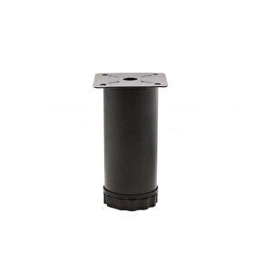 Mobilya Ayağı Metal 8 Cm Alttan Ayarlı 42 Mm Mat Siyah Ayak