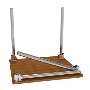 Masa Ayağı Katlanır Krom Metal 71 Cm 4 Adet