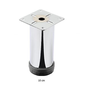 Mobilya Ayağı Metal 10 Cm Alttan Ayarlı 42 Mm Krom Ayak
