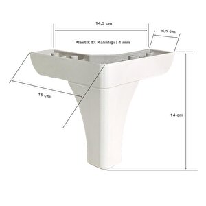 Bella Lükens Ayak Mobilya Koltuk Çekyat Ayağı 14 Cm Aytaşı-krem