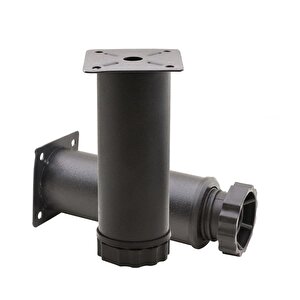 4 Adet Mobilya Ayağı Metal 8 Cm Ayarlı 42 Mm Mat Siyah Ayak