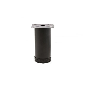 Mobilya Ayağı Metal 6 Cm Alttan Ayarlı 42 Mm Mat Siyah Ayak