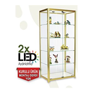 Camlı Vitrin - Camlı Dolap - Camlı Koleksiyon Vitrini - Teşhir Vitrini 175x70x30