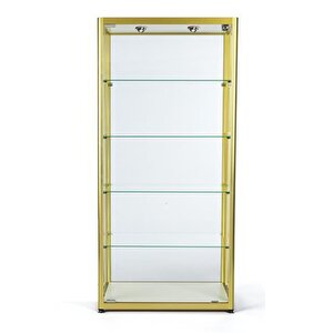 Camlı Vitrin - Camlı Dolap - Camlı Koleksiyon Vitrini - Cam Raf - Kurulu Ürün 180x80x40