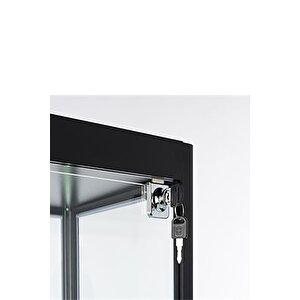 Tek Kapılı Spotlu Cam Vitrin Kupa Dolabı Siyah (kurulu Ve Kullanıma Hazır Gönderilmektedir.)