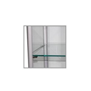 Camlı Vitrin - Camlı Dolap - Camlı Koleksiyon Vitrini - Cam Raf - Kurulu Ürün 100x100x20