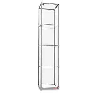 Camlı Vitrin - Camlı Dolap - Camlı Koleksiyon Vitrini - Cam Raf - Kurulu Ürün 200x40x40