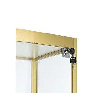 Camlı Vitrin - Camlı Dolap - Camlı Koleksiyon Vitrini - Cam Raf - Kurulu Ürün 175x70x30