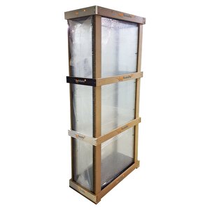 Camlı Vitrin - Camlı Dolap - Camlı Koleksiyon Vitrini - Cam Raf - Kurulu Ürün 180x80x40