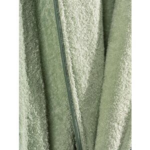 %100 Pamuk Deluxe Single Bornoz Seti Yeşil M