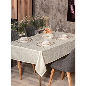 Jakarlı Dertsiz Masa Örtüsü Lavinia Krem 155x160