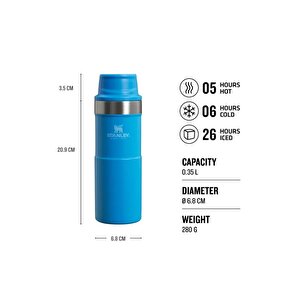 Klasik Trigger Action Mavi 0.35 Lt Termos Bardak