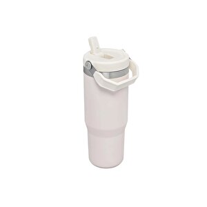The Iceflow Flip Straw Açık Pembe 0,89 Lt Pipetli Termos Bardak