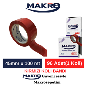 Kırmızı Koli Bandı 45mm X 100mt 96 Adet(1 Koli)