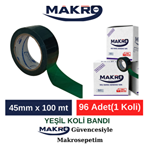 Yeşil Koli Bandı 45mm X 100mt 96 Adet(1 Koli)