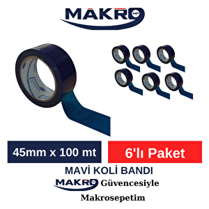 Mavi Koli Bandı 45mm X 100mt 6'lı Paket
