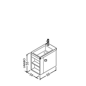 Poly 60 Cm Alt Modül Beyzade Beyaz