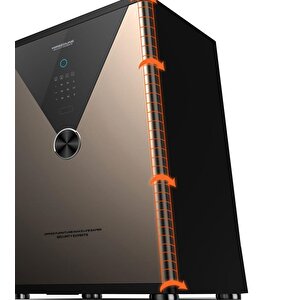 HAKAN KASA Vulcan Serisi Dijital Şifreli & Parmak İzli Akıllı Çelik Kasa DZ-70