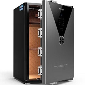 HAKAN KASA Vulcan Serisi Dijital Şifreli & Parmak İzli Akıllı Çelik Kasa DZ-70