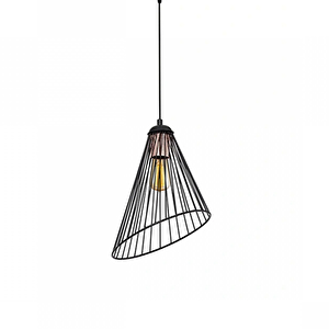 Lila Dekoratif Tekli Siyah Metal Sarkıt Salon Avize Oturma Odası Cafe Sarkıt