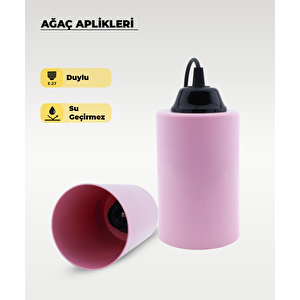 Pembe Silindir Ağaç Feneri