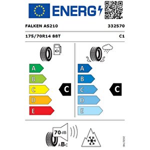 175/70 R14 88t Xl Euroall Season As210 Oto 4 Mevsim Lastiği ( Üretim Yılı: 2024 )