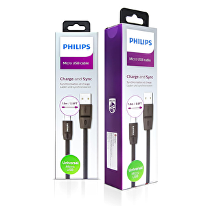 Philips Playstation 4 İle Uyumlu Joystick Şarj Kablosu 3a 45w Usba To Universal Micro Hızlı Şarj Kablo 1.8m Dlc2519cb/97