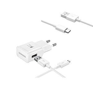 Samsung Huawei Matepad T8 Wi-fi Tablet İle Uyumlu Ta20 Micro & Type-c Kablolu 15w Hızlı Şarj Aleti Beyaz (samsung Türkiye Garantil Beyaz
