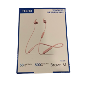 Tecno Bravo B1 Bluetooth 5.0 Mıknatıslı Kulakiçi Kulaklık Pembe