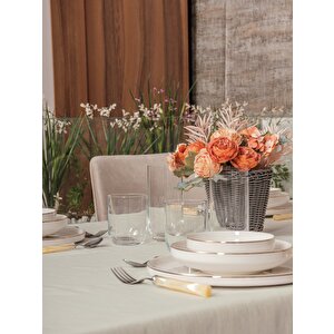 Plain Masa Örtüsü Krem 155x220