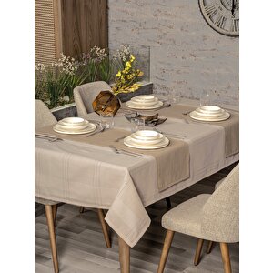Antique Masa Örtüsü Seti Jasmine Bej 155x160