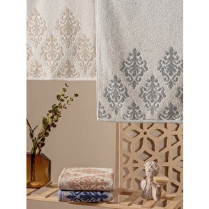 4'lü Jakarlı İskandinav Havlu Seti Bertel 50x90