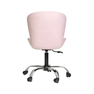 Krom Metal Ayaklı Ofis Çocuk Odası Çalışma Sandalyesi (ayarlanilabi̇li̇r)