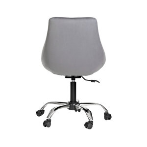 Krom Metal Ayaklı Ofis Çocuk Odası Çalışma Sandalyesi (ayarlanilabi̇li̇r) Ori̇on
