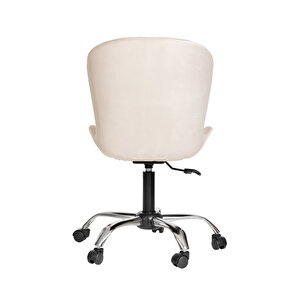 Krom Metal Ayaklı Ofis Çocuk Odası Çalışma Sandalyesi (ayarlanilabi̇li̇r)