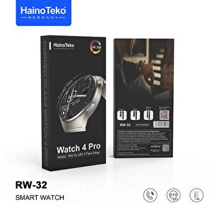 Haino Teko Rw32 Watch 4 Pro Curved Amoled Ekran Android İos Harmonyos Uyumlu Akıllı Saat Siyah