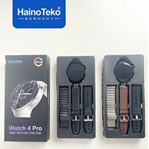 Haino Teko Rw32 Watch 4 Pro Curved Amoled Ekran Android İos Harmonyos Uyumlu Akıllı Saat Siyah