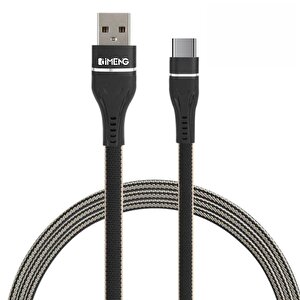 İmeng Tecno Pova 5 İle Uyumlu 3.1a Usba To Type-c Örgülü Data Ve Hızlı Şarj Kablosu Siyah