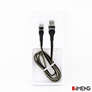 İmeng Casper Via X30 Plus İle Uyumlu 3.1a Usba To Type-c Örgülü Data Ve Hızlı Şarj Kablosu Siyah