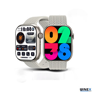 Watch Hk9 Pro Plus Amoled Ekran Android İos Harmonyos Uyumlu Akıllı Saat Beyaz