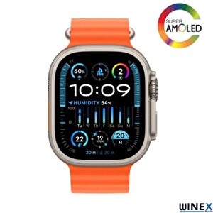 Winex Watch Hk9 Ultra 2 Amoled Ekran Android İos Harmonyos Uyumlu Akıllı Saat Beyaz